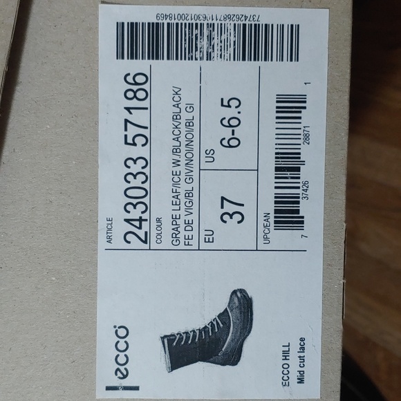 Ecco 🆕 Mid Cut Lace Boots 6-6.5 - Picture 16 of 16